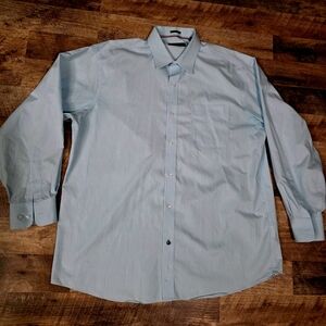 Men's Light Blue Striped Shirt